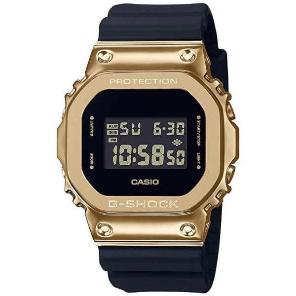 Casio G-Shock Digital Watch for Men, Black/Gold - GM-5600G-9DR
